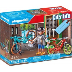 Playmobil - 70674 - Set cadeau - Set cadeau Atelier réparation de vélos