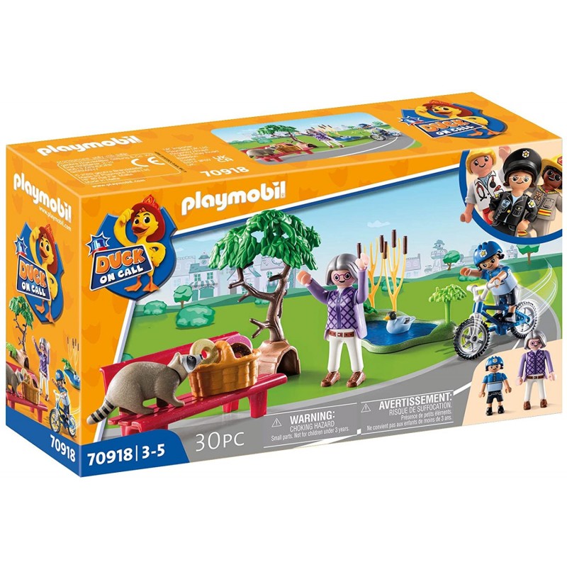 Playmobil - 70918 - Duck on Call - Policière et animaux