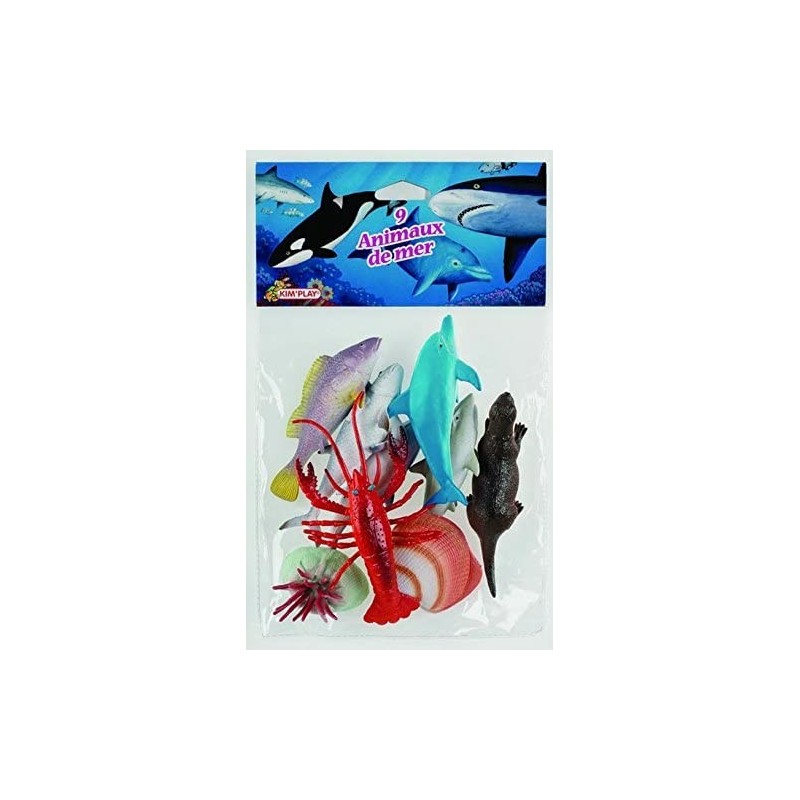 Kim Play - Blister de 9 figurines - Animaux de la mer