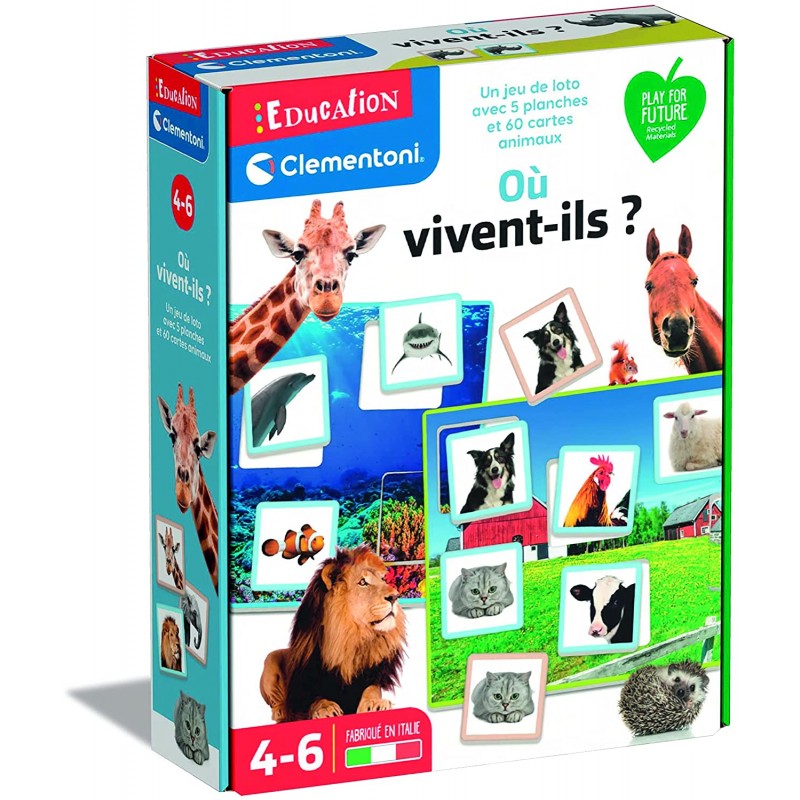 Clementoni - Jeu éducatif - Où vivent ils ?