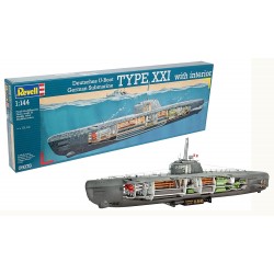 Revell - 5078 - Maquette bateau - U-boat typ xxi u 2540 andinterieur