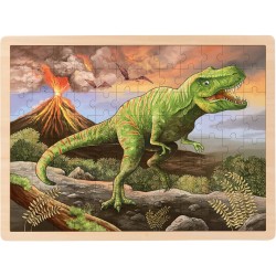Goki - Puzzle en bois - 96 pièces - Dinosaure T-Rex