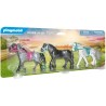 Playmobil - 70999 - Les poneys - 3 chevaux Frison, Knabstrupper, Andalou
