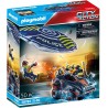 Playmobil - 70781 - Les policiers - Policier parachutiste quad des bandits