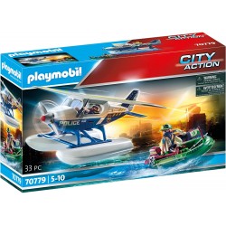 Playmobil - 70779 - Les policiers - Hydravion de police et bandit