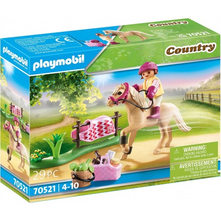 Playmobil - 70521 - Les poneys - Cavalière avec poney beige