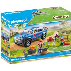 Playmobil - 70518 - Les poneys - Maréchal-ferrant et véhicule