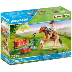 Playmobil - 70516 - Les poneys - Cavalier et poney Connemara