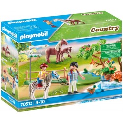 Playmobil - 70512 - Les poneys - Randonneurs et animaux