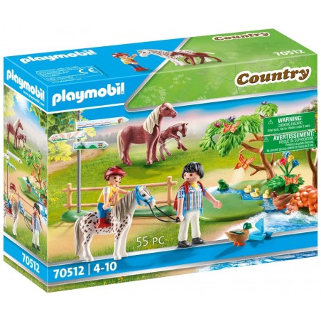 Playmobil - 70512 - Les poneys - Randonneurs et animaux