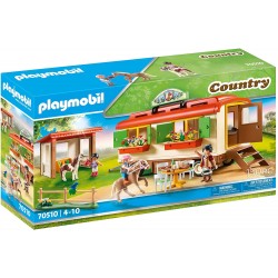 Playmobil - 70510 - Les poneys - Box de poneys et roulotte