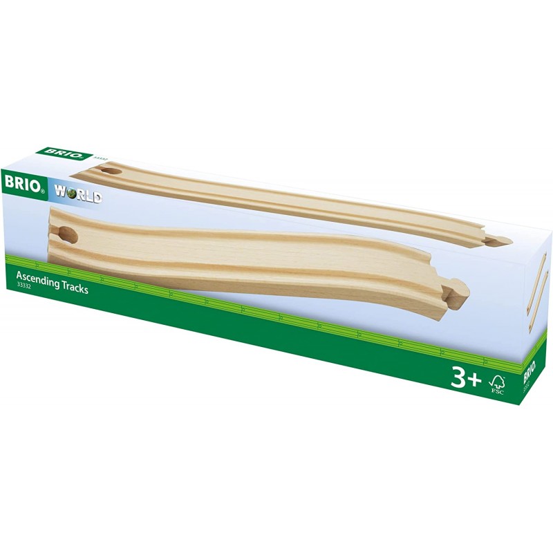 Brio - Jouet en bois - 2 Rails montants pour circuit de train - 216 mm