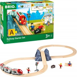 Brio - Jouet en bois - Circuit de train en 8 avec wagons de voyageurs