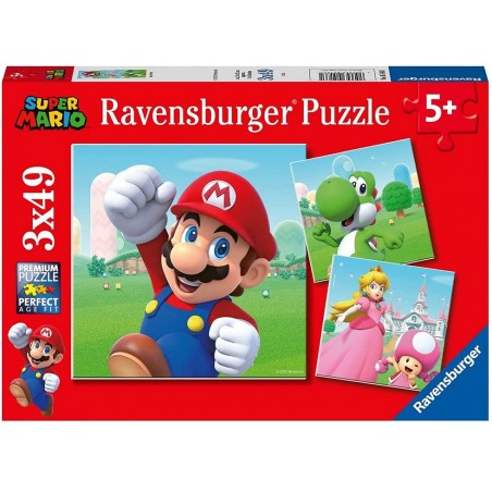 Ravensburger - Puzzles 3x49 pièces - Super Mario