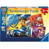 Ravensburger - Puzzles 3x49 pièces - Chase, Marcus et Stella - Pat'Patrouille, le Film