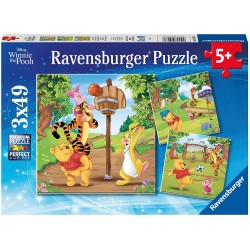 Ravensburger - Puzzles 3x49 pièces - Journée sportive - Disney Winnie l'Ourson