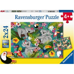 Ravensburger - Puzzles 2x24 pièces - Koalas et paresseux