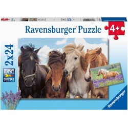 Ravensburger - Puzzles 2x24 pièces - L'amour des chevaux