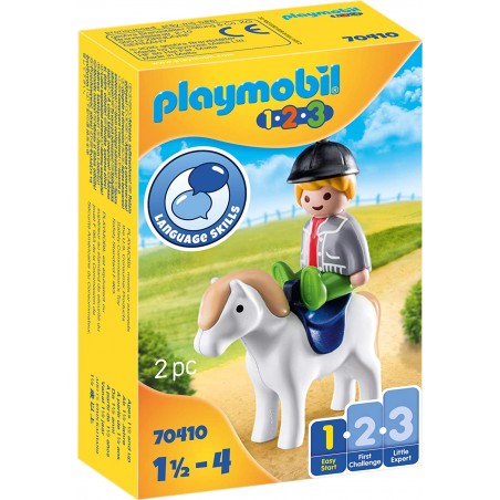 Playmobil - 70410 - 1.2.3 - Garçon avec poney