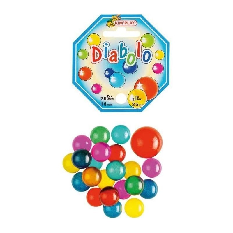 Kim Play - Filet de 20 billes et 1 calot - Diabolo