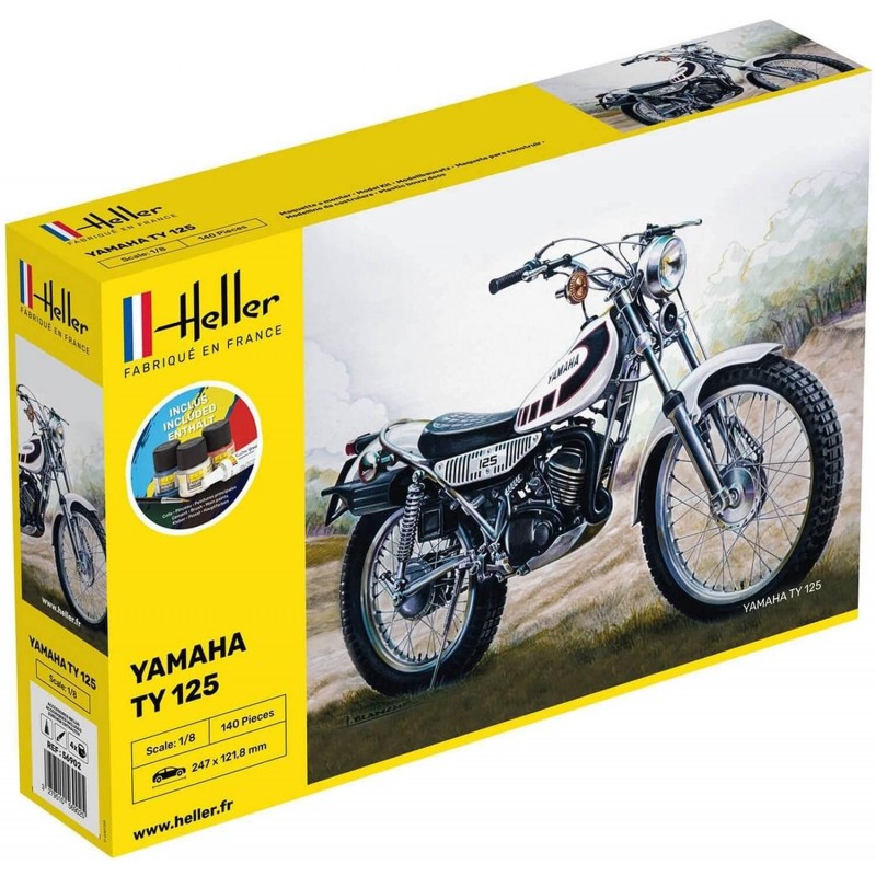 Heller - Maquette - Moto - Starter Kit - Yamaha TY 125 - 1:8