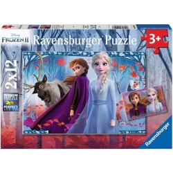 Ravensburger - Puzzles 2x12 pièces - Voyage vers l'inconnu - Disney La Reine des Neiges 2