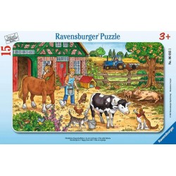 Ravensburger - Puzzle cadre 15 pièces - La vie à la ferme