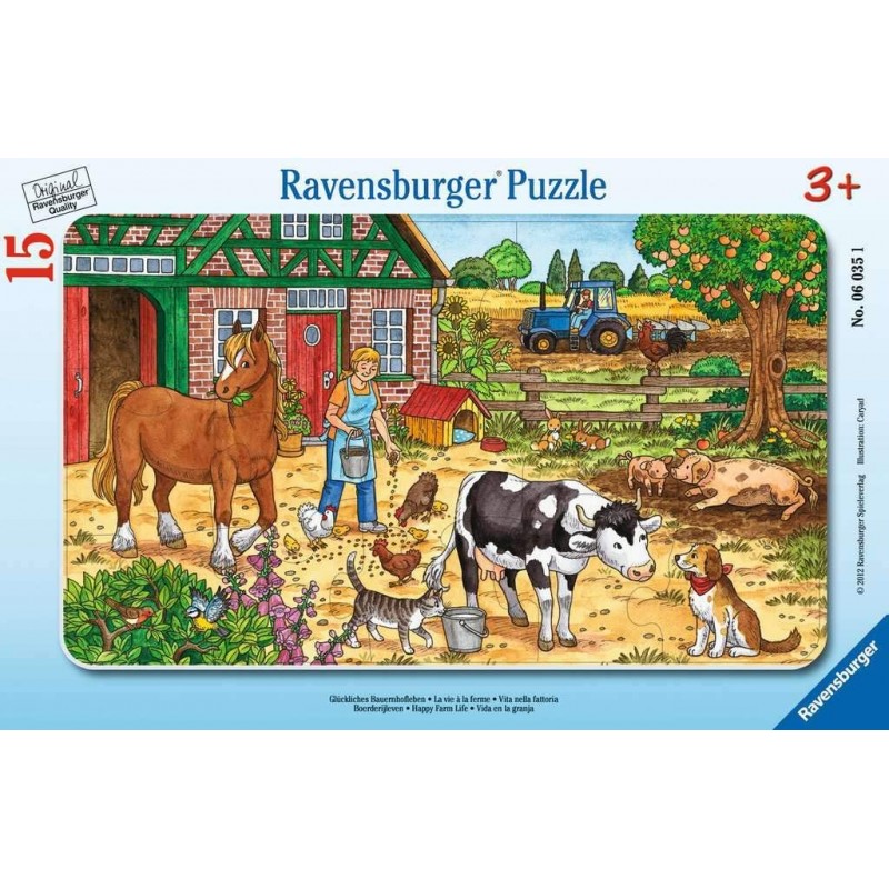 Ravensburger - Puzzle cadre 15 pièces - La vie à la ferme