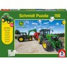 Schmidt - Puzzle 150 pièces - Tracteur John Deere série 5M avec véhicule Siku