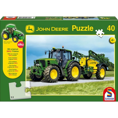 Schmidt - Puzzle 40 pièces - Tracteur 6630 avec irrigateur de champs