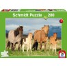 Schmidt - Puzzle 200 pièces - Famille de chevaux
