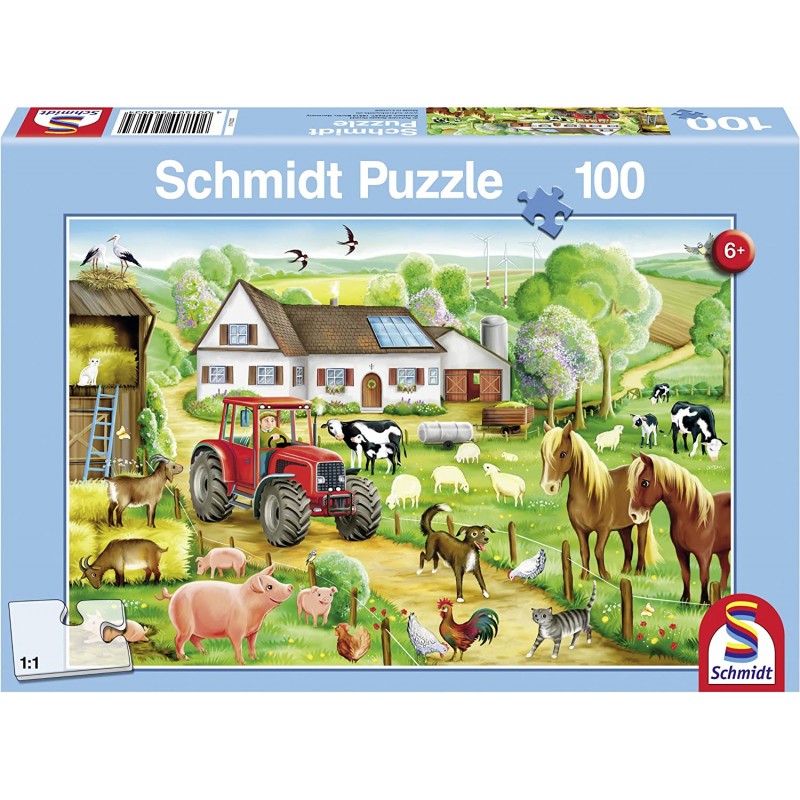 Schmidt - Puzzle 100 pièces - La joyeuse ferme