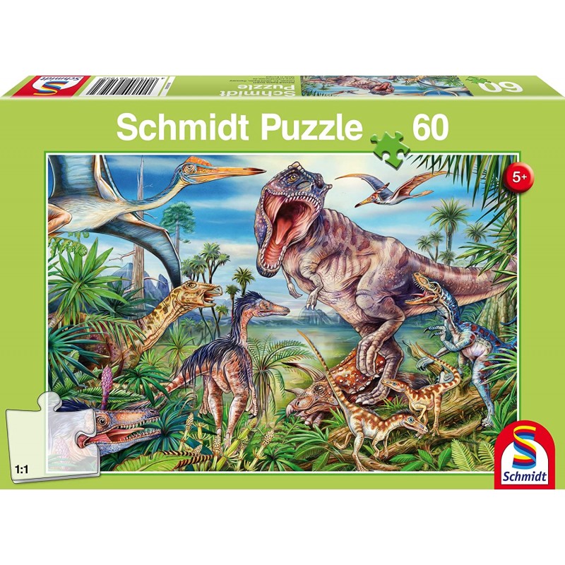 Schmidt - Puzzle 60 pièces - Chez les dinosaures