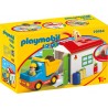 Playmobil - 70184 - 1.2.3 - Ouvrier avec camion et garage