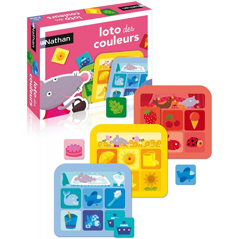 Nathan - Jeu de société - Loto des couleurs