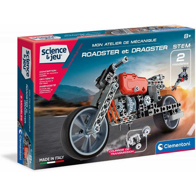 Clementoni - Jeu éducatif - Atelier mécanique - Roadster et dragster