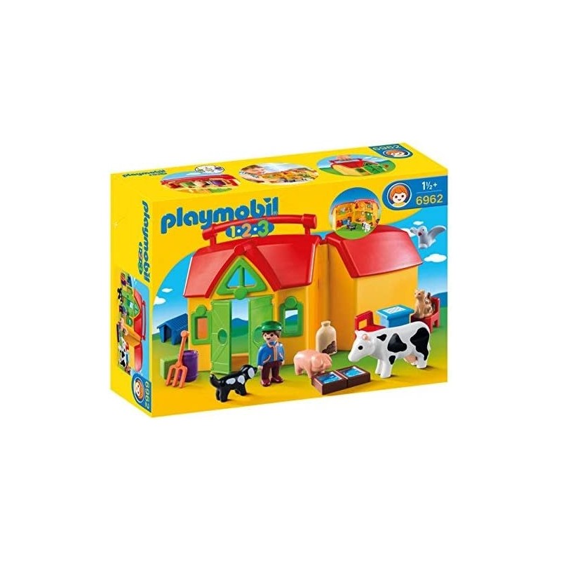 Playmobil - 6962 - 1.2.3 - Ferme transportable avec animaux