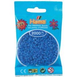 Hama - Perles - 501-09 - Taille Mini - Sachet 2000 perles bleu