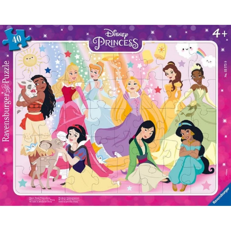 Ravensburger - Puzzle cadre 40 pièces - Nous sommes les princesses Disney