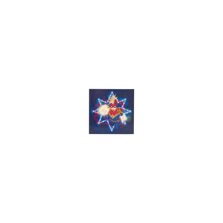 OZ - Loisirs créatifs - Marvel - Captain Marvel carte à diamanter 18x18cm Crystal Art