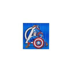 OZ - Loisirs créatifs - Marvel - Captain America carte à diamanter 18x18cm Crystal Art