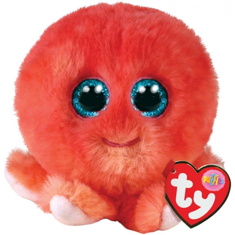 Peluche TY - Puffies 10 cm - Sheldon la pieuvre octopus