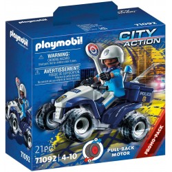 Playmobil - 71092 - Les véhicules - Policier et quad