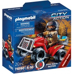 Playmobil - 71090 - Les véhicules - Pompier et quad