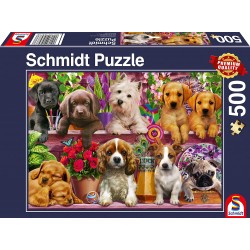 Schmidt - Puzzle 500 pièces - Chiens sur l'étagère