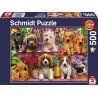 Schmidt - Puzzle 500 pièces - Chiens sur l'étagère