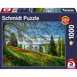Schmidt - Puzzle 1000 pièces - Champ de tulipes sur l'ile de Mainau