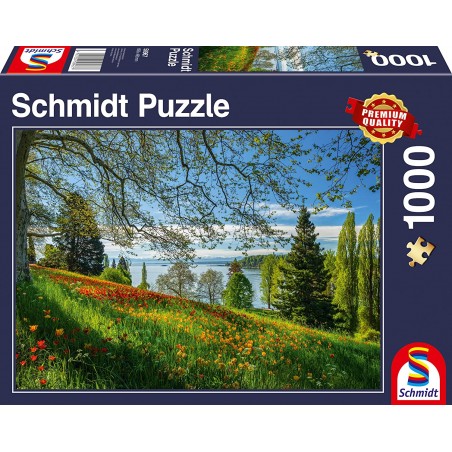 Schmidt - Puzzle 1000 pièces - Champ de tulipes sur l'ile de Mainau