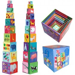 Djeco - DJ08505 - Cubes premier âge - 10 cubes Nature & animaux