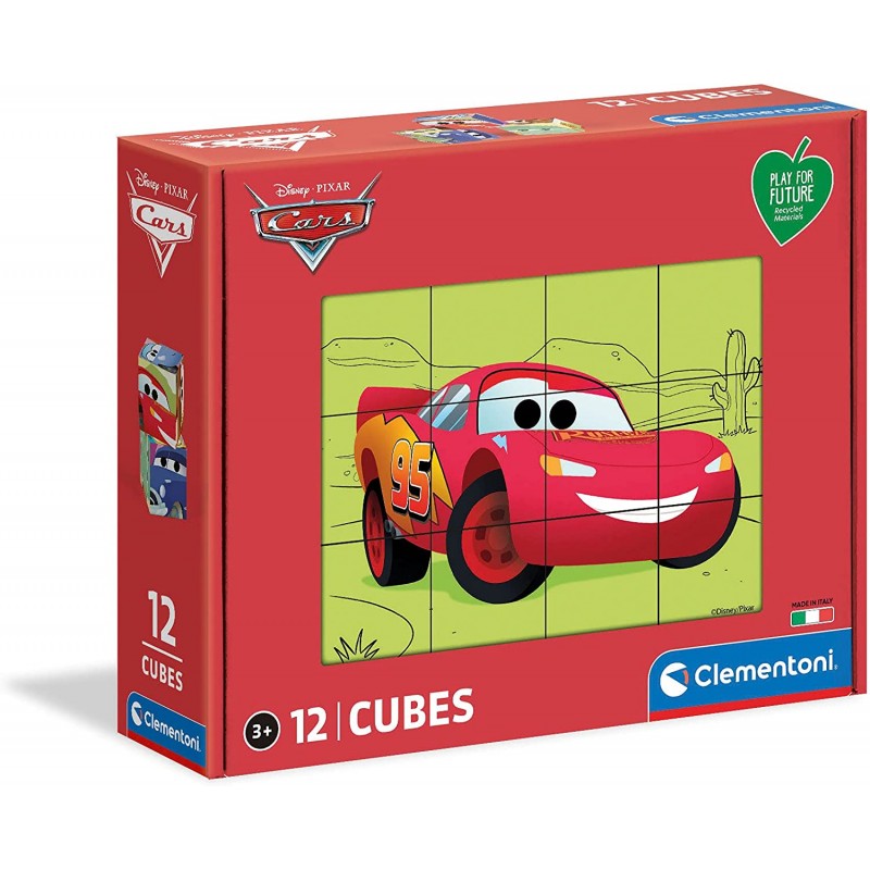 Clementoni - Premier âge - Cars - 12 cubes puzzles